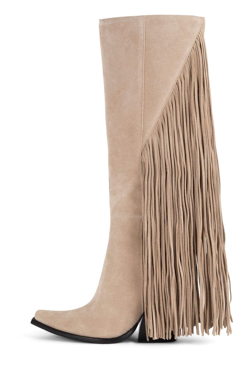 Beige Jeffrey Campbell Cattle Women's Knee High Boots | 056-HBLUJP