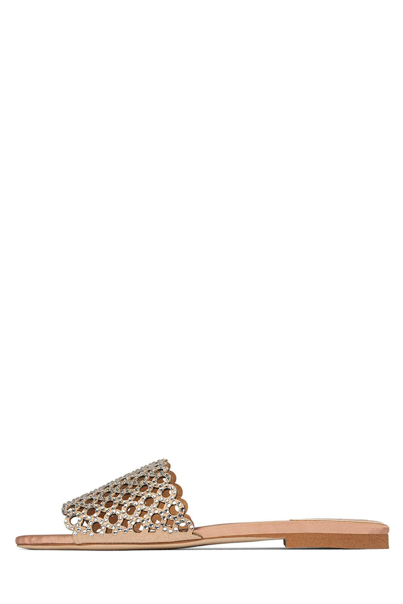 Beige Jeffrey Campbell Dressy Women's Flat Sandals | 957-ZQAKWV