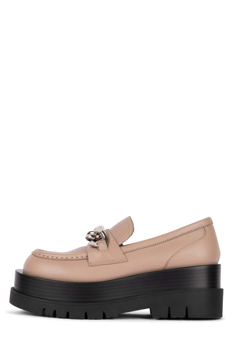 Beige Jeffrey Campbell Recess-Pl Women's Loafers | 269-OCZTSK