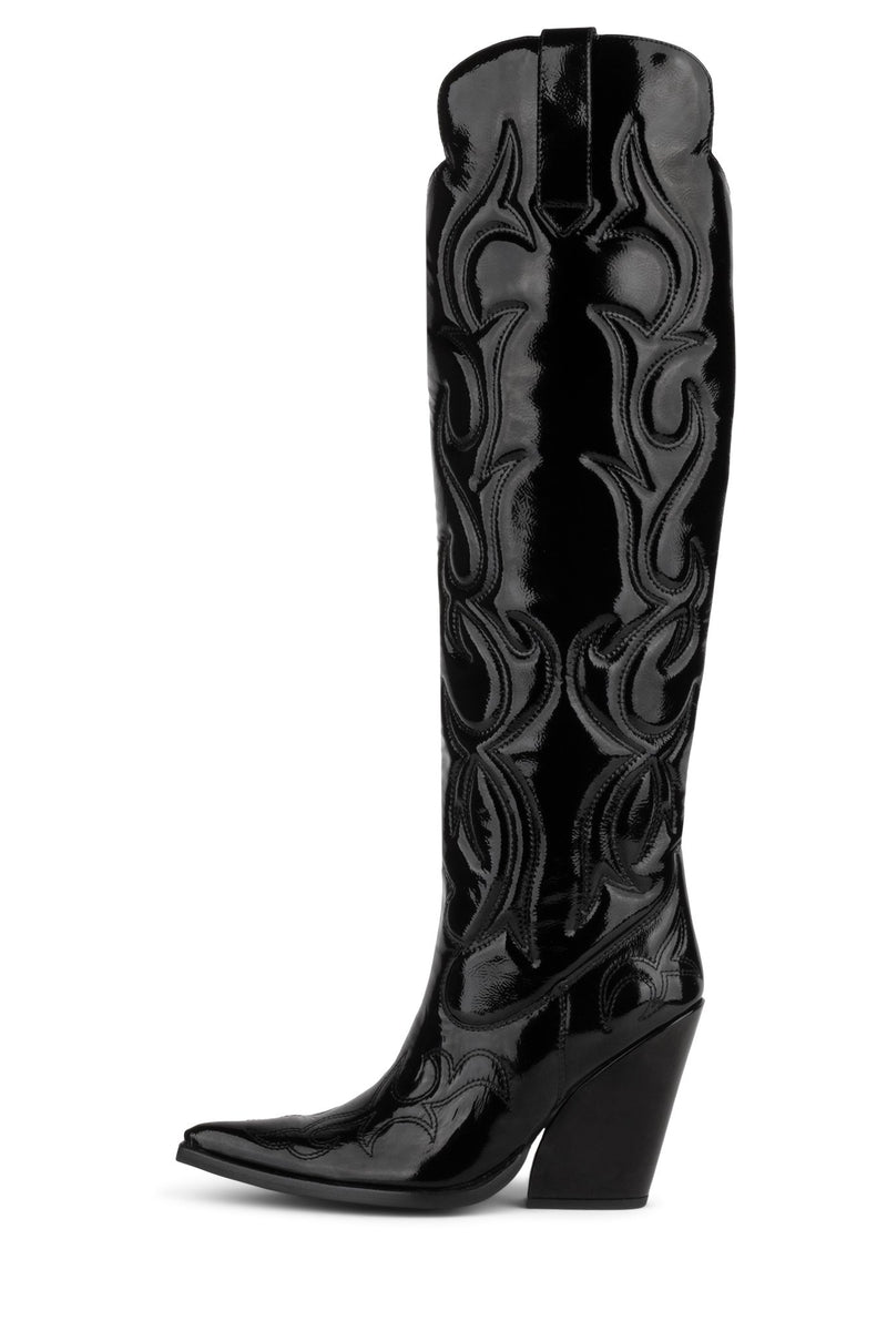 Black Jeffrey Campbell Amigos Women's Knee High Boots | 718-WUGXBT