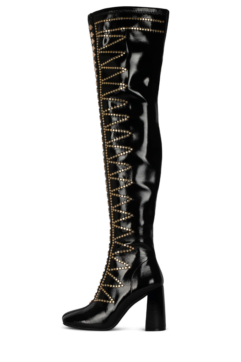 Black Jeffrey Campbell Ciena-St Women's Knee High Boots | 025-WYQTLR