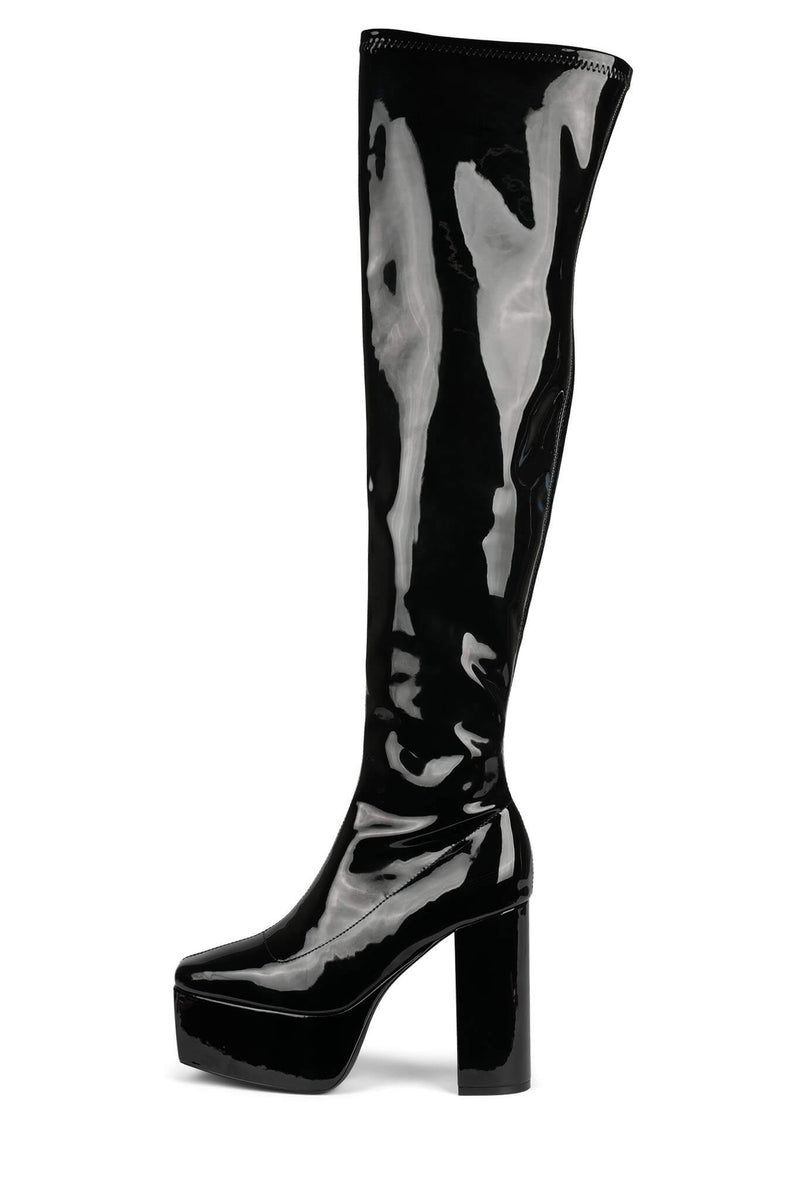 Black Jeffrey Campbell Cloved-Ok Women's Knee High Boots | 032-KEJVHS