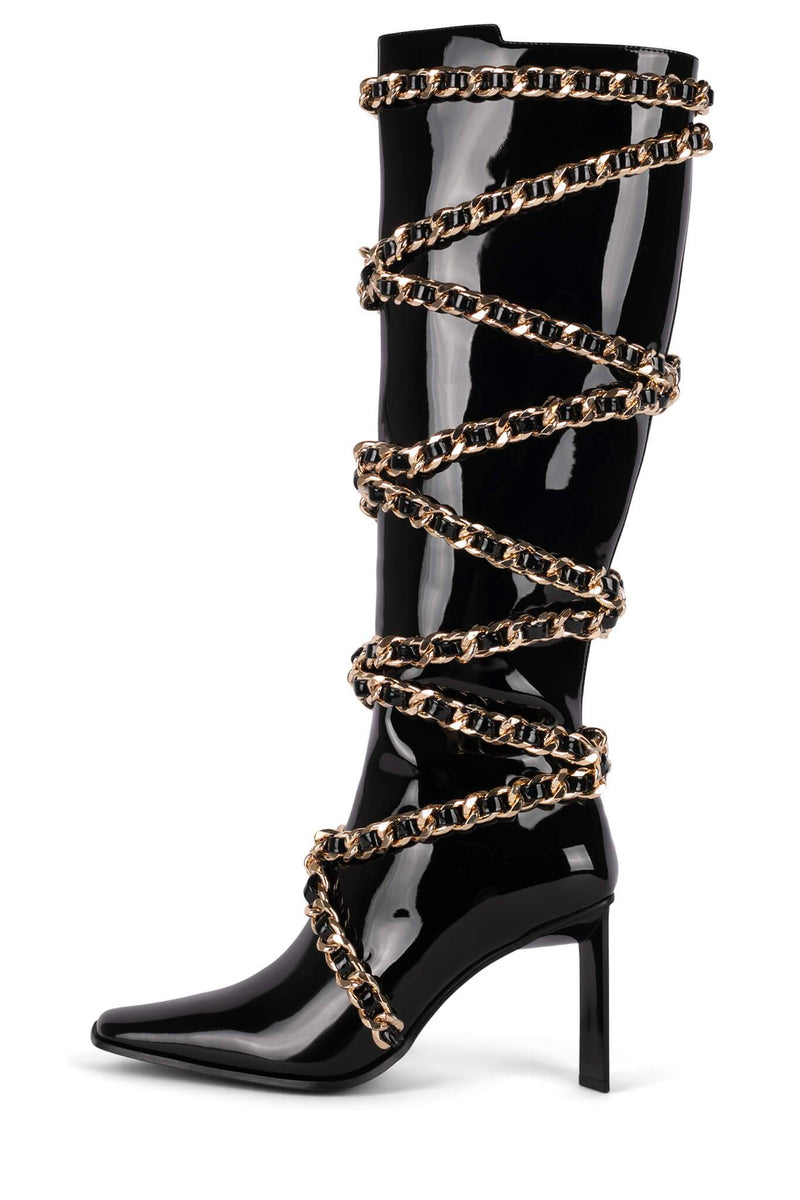 Black Jeffrey Campbell Elodie-Ch Women's Knee High Boots | 928-HQECTM