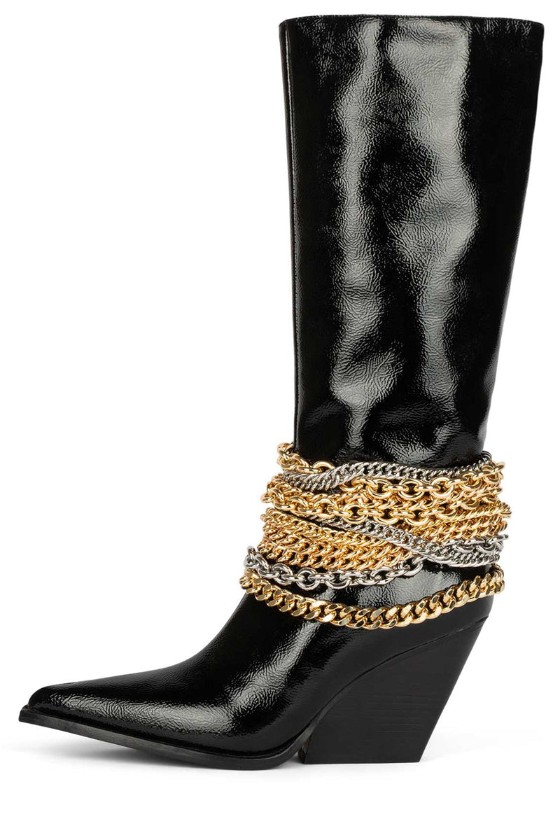 Black Jeffrey Campbell Its-A-Draw Women's Knee High Boots | 320-ISVFPA