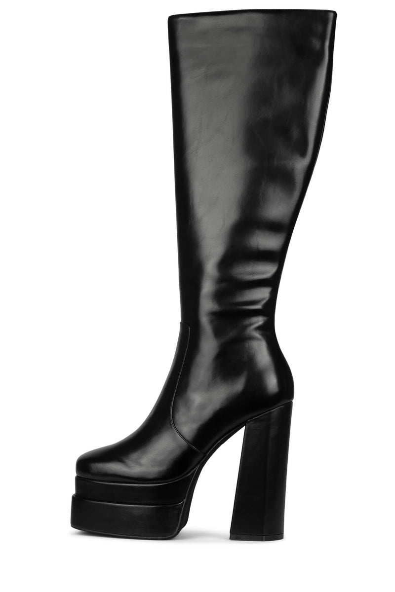 Black Jeffrey Campbell Kickin-It Women's Knee High Boots | 017-NMEXRV