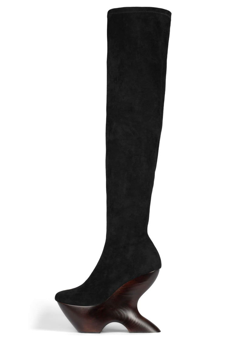 Black Jeffrey Campbell Miah Women's Knee High Boots | 103-TXAQDH