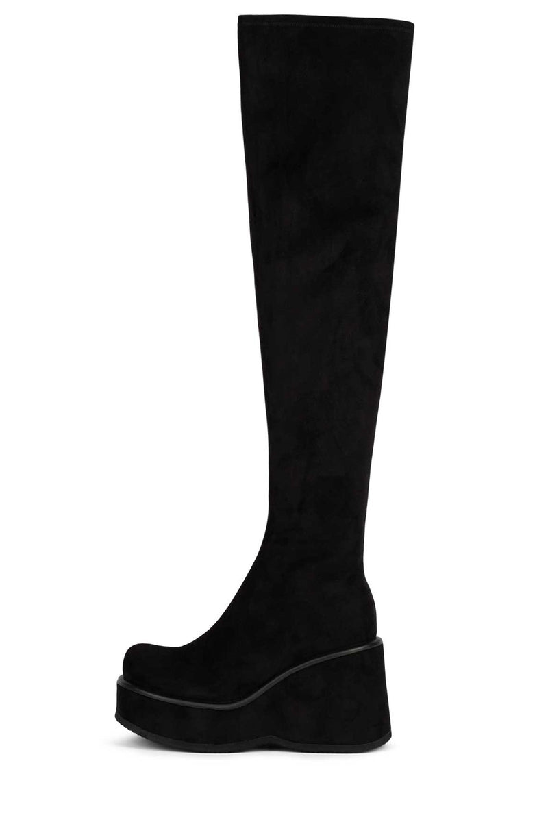 Black Jeffrey Campbell Millenia-K Women's Knee High Boots | 409-FBVIXG