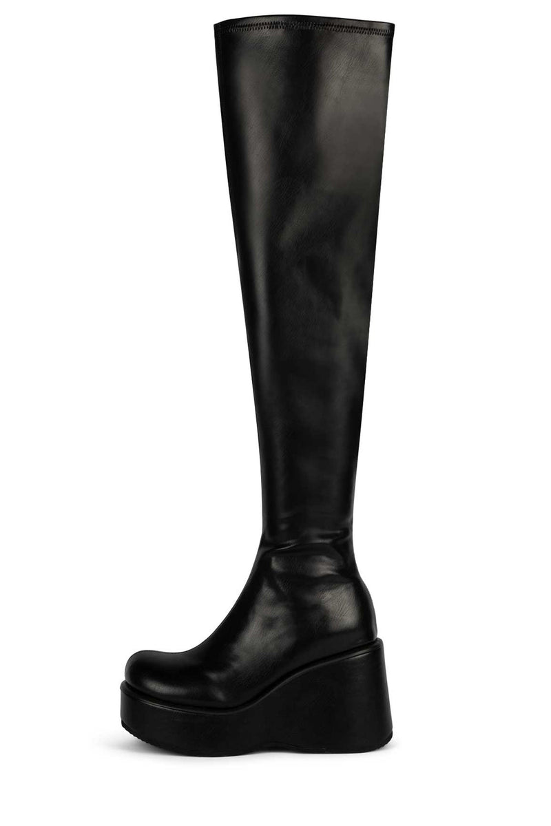 Black Jeffrey Campbell Millenia-O Women's Knee High Boots | 176-MFPKDB