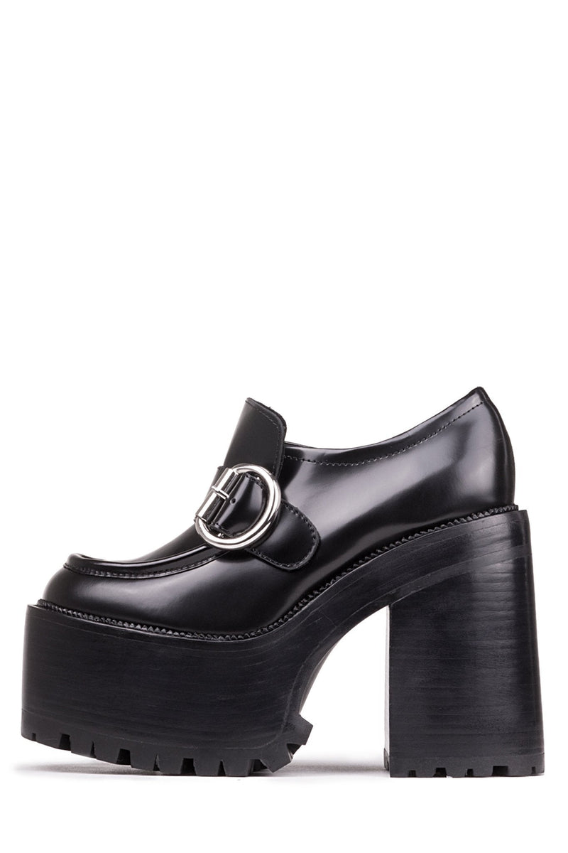 Black Jeffrey Campbell Offset Women's Loafers | 432-QSGZUC