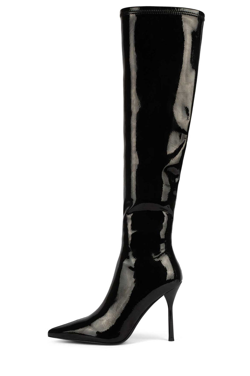 Black Jeffrey Campbell Operate Women's Knee High Boots | 258-XKIUCB