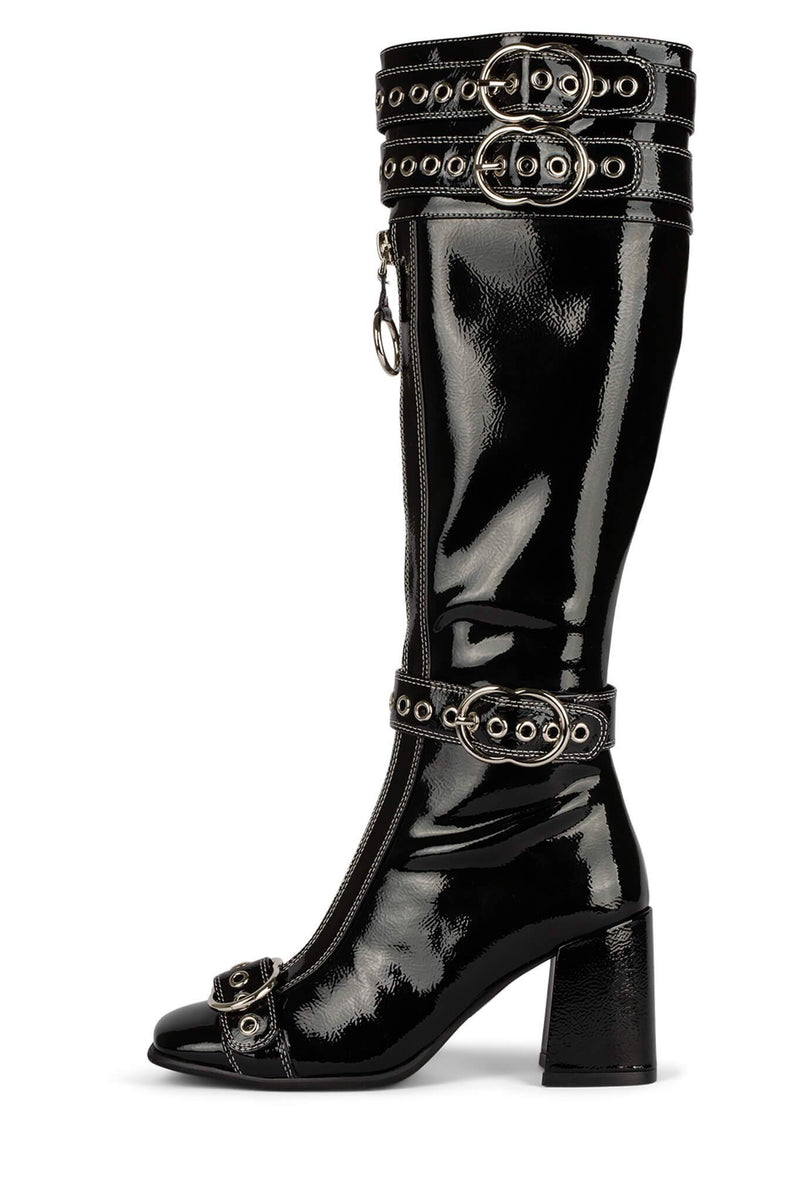 Black Jeffrey Campbell Ronette Women's Knee High Boots | 209-JWTQUP