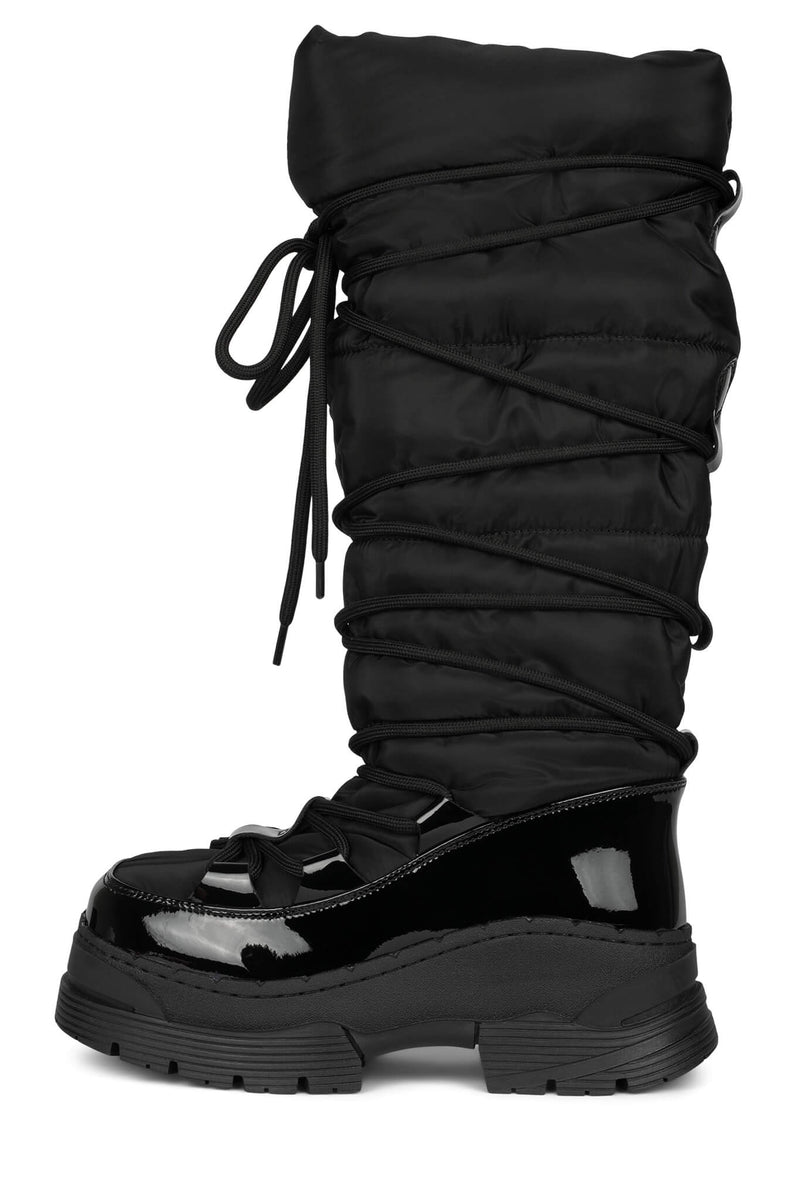 Black Jeffrey Campbell Snowies-Ok Women's Knee High Boots | 582-HEDRPW