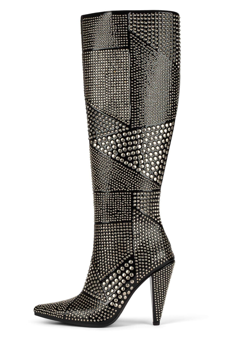 Black Jeffrey Campbell Studd-Kh Women's Knee High Boots | 950-ALCYBS