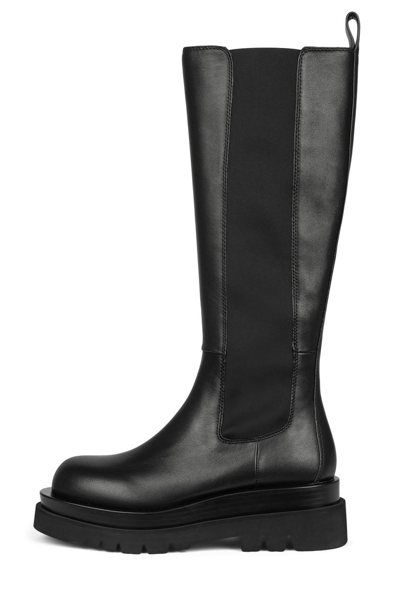 Black Jeffrey Campbell Tank-2kh Women's Knee High Boots | 061-FMRCDZ