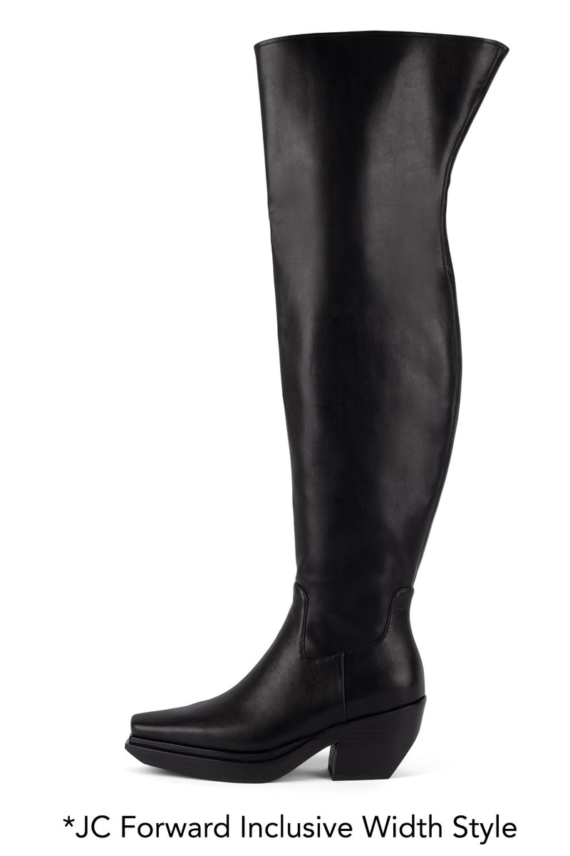 Black Jeffrey Campbell Zenda Women's Knee High Boots | 137-XHKUIG