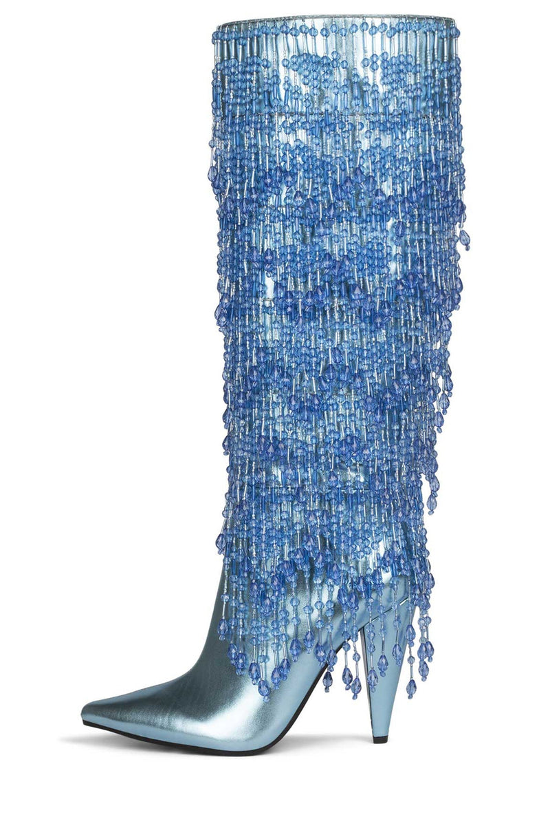 Blue Jeffrey Campbell Fallin4u Women's Knee High Boots | 138-QEDJXB