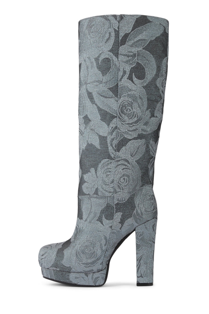 Blue Jeffrey Campbell Favour-H Women's Knee High Boots | 592-QXYVZP