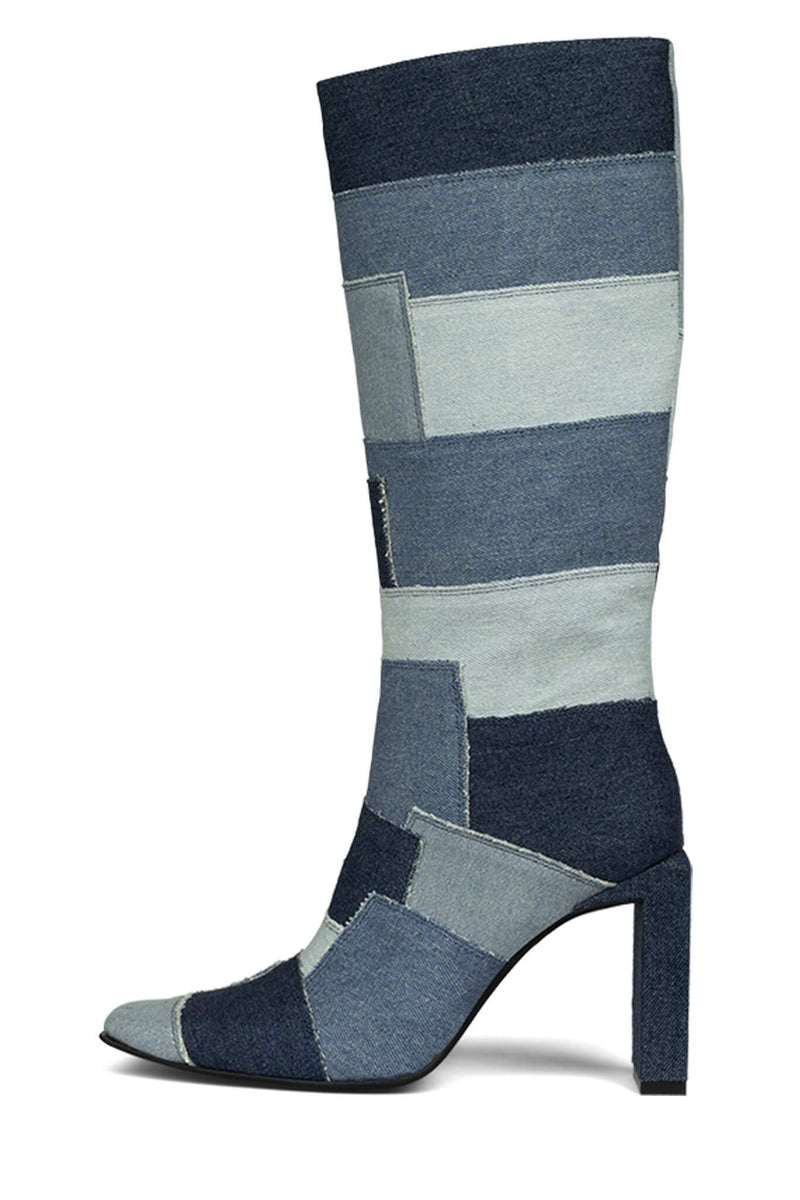 Blue Jeffrey Campbell Lightspeed Women's Knee High Boots | 704-QSHPXZ