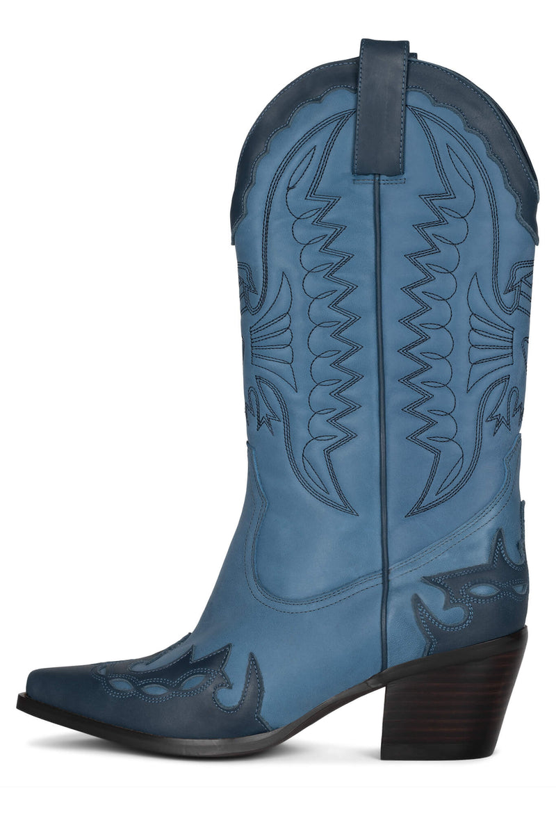 Blue Jeffrey Campbell One-Horse Women's Knee High Boots | 987-DJGCOM