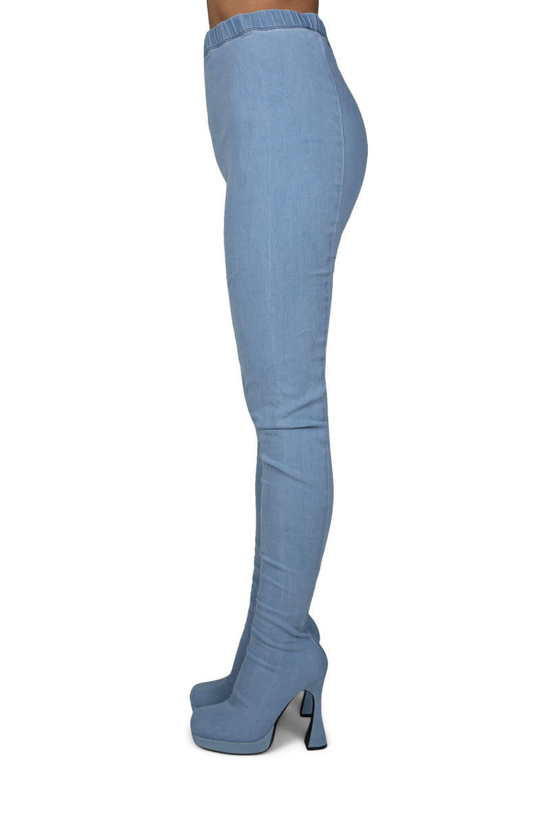 Blue Jeffrey Campbell Pantalones Women's Knee High Boots | 596-CKRIFG