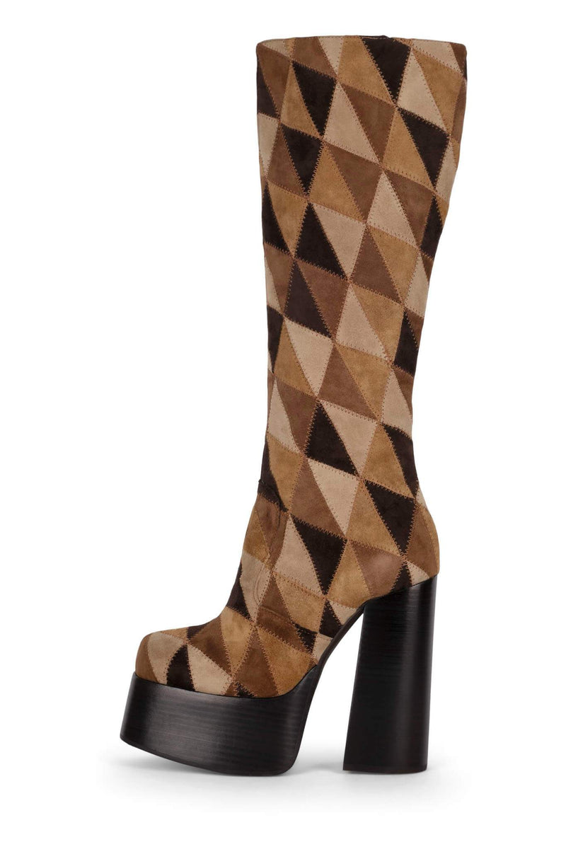 Brown Jeffrey Campbell Hey-Joe-Pw Women's Knee High Boots | 874-LMJVRY