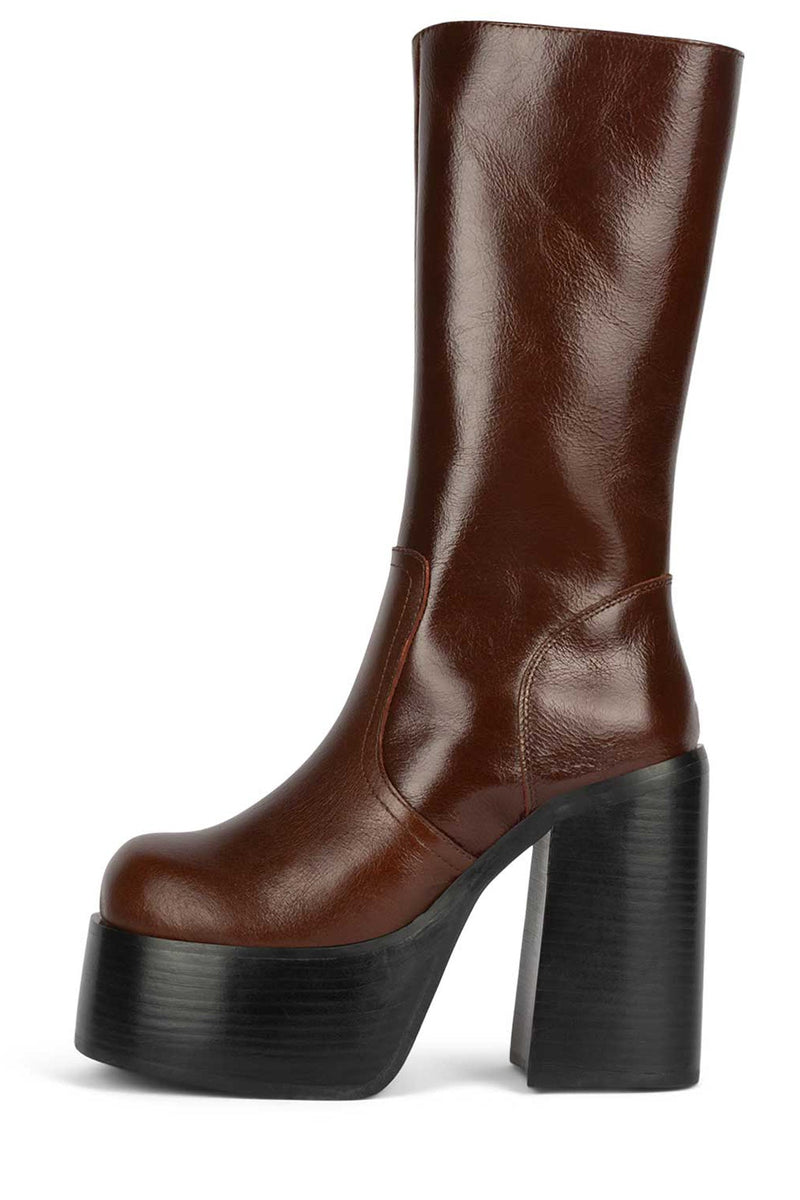 Brown Jeffrey Campbell Venomous Women's Knee High Boots | 436-FQIATM