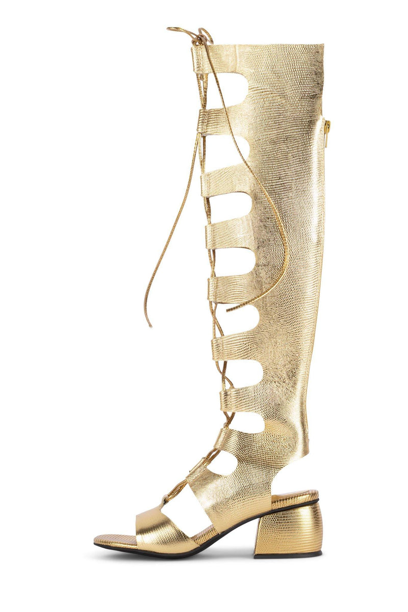 Gold Jeffrey Campbell Sixty-Kh Women's Knee High Boots | 470-FALXYI