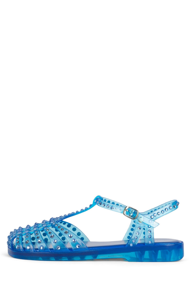 Light Blue Jeffrey Campbell Gelly-J2 Women's Flat Sandals | 318-LEGHPI