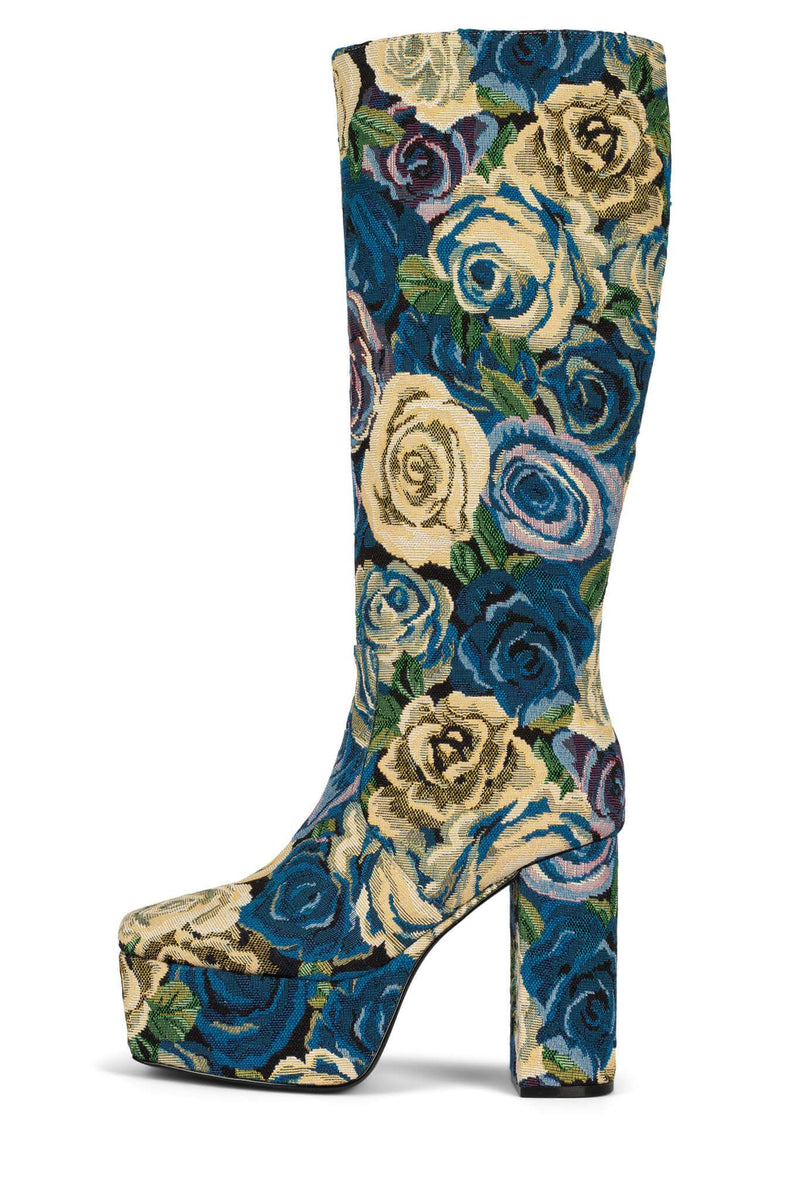 Navy Jeffrey Campbell Cloved Women's Knee High Boots | 125-SUKFRB