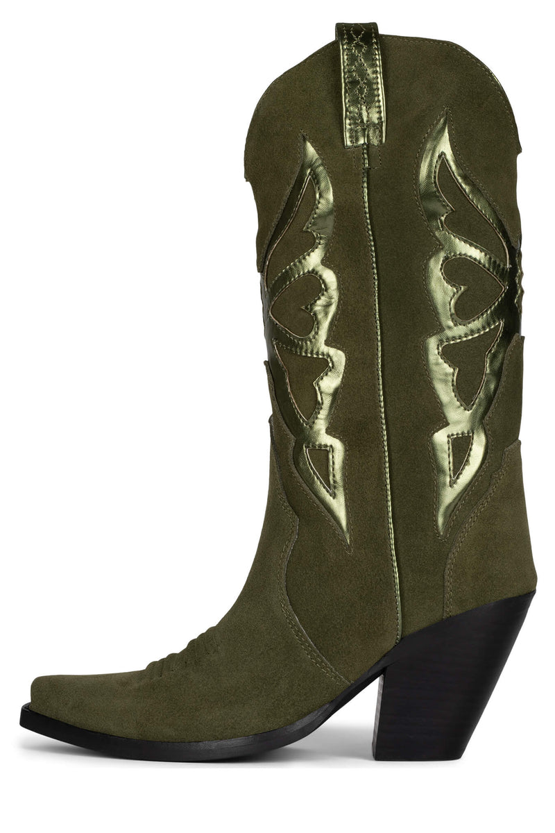 Olive Jeffrey Campbell Fluttering Women's Knee High Boots | 402-JBNHAY