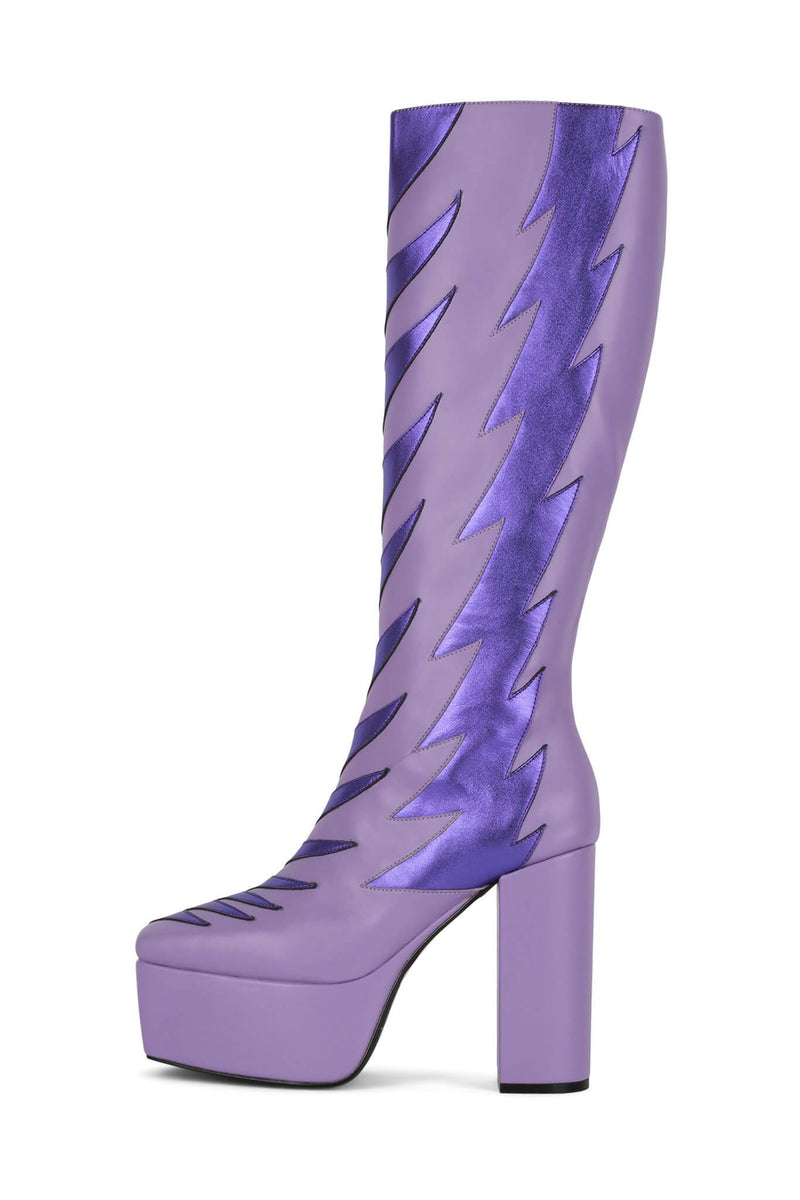 Purple Jeffrey Campbell Kiss-This Women's Knee High Boots | 509-STLRPZ