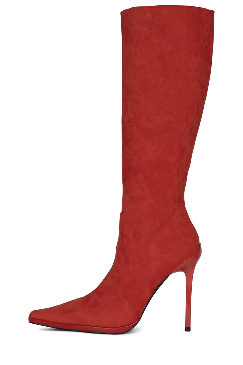 Red Jeffrey Campbell Charybdis Women's Knee High Boots | 164-ACJDMX