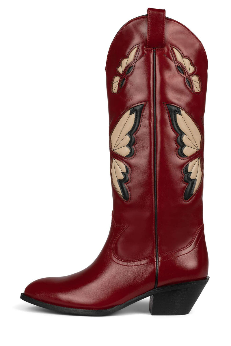 Red Jeffrey Campbell Fly-Away Women's Knee High Boots | 942-UXLCVZ