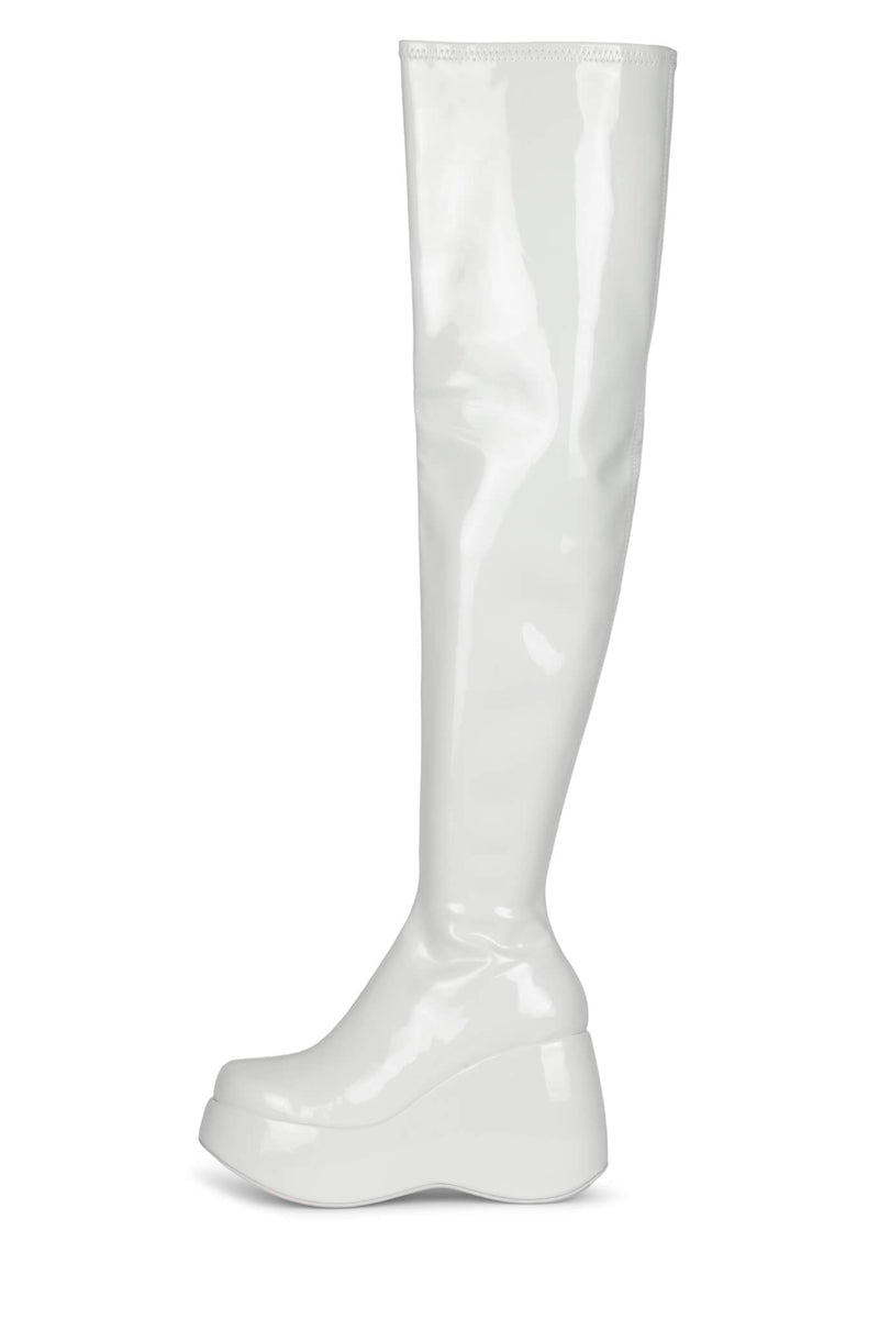 White Jeffrey Campbell Alita-Kh Women's Knee High Boots | 170-IXLDKZ