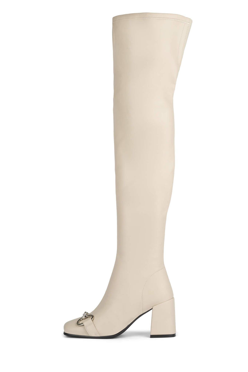 White Jeffrey Campbell Hotlava-Bt Women's Knee High Boots | 143-DXMAKW