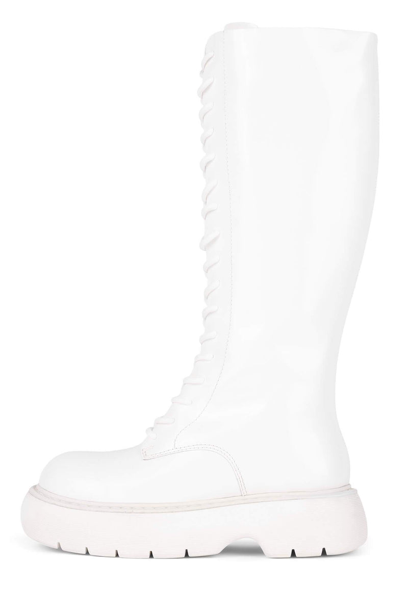 White Jeffrey Campbell Spying-Lu Women's Knee High Boots | 054-UGJSIO