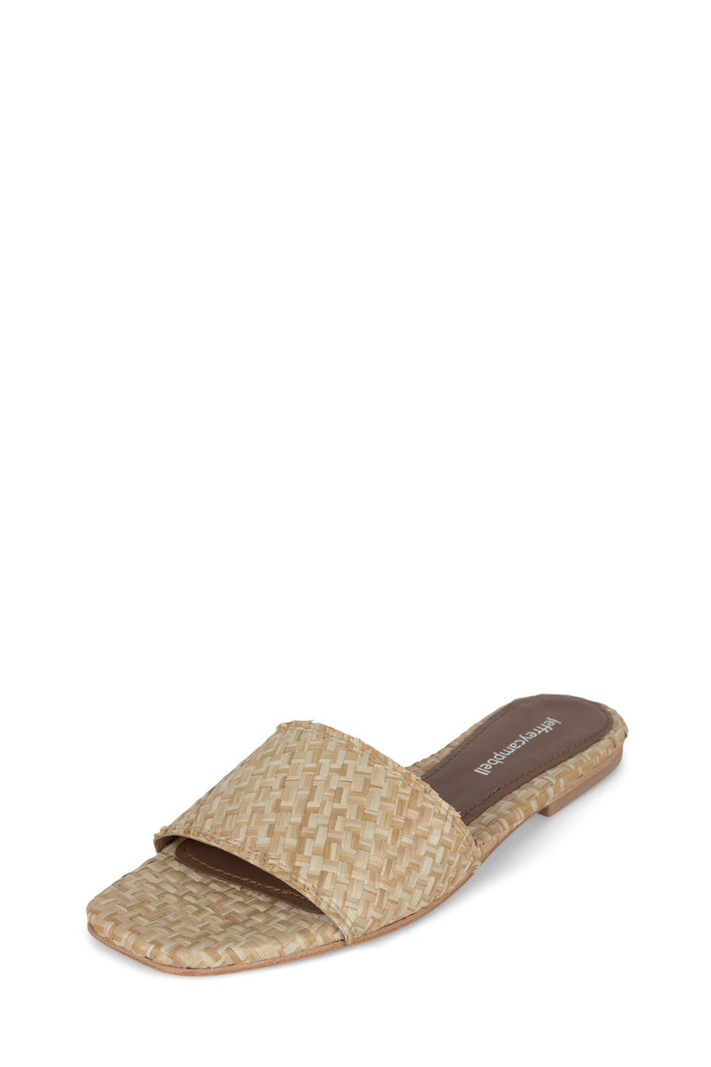 Beige Jeffrey Campbell Tropical Women's Flat Sandals | 160-VBMGNZ