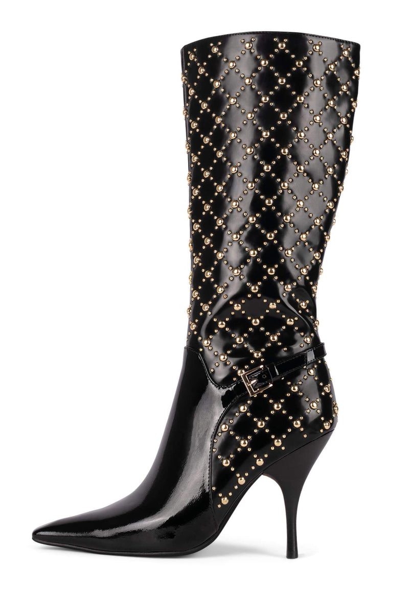 Black Jeffrey Campbell Bissee-St Women\'s Knee High Boots | 291-TDGWZV