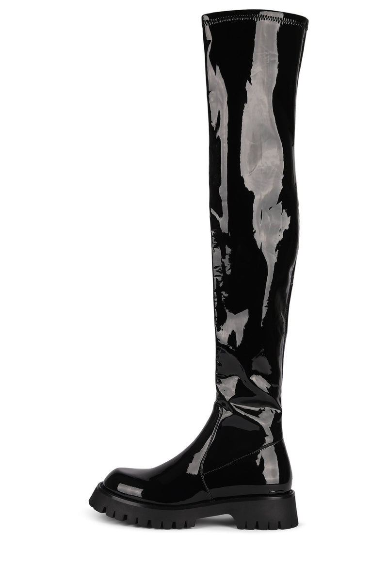 Black Jeffrey Campbell Break-Ok Women's Knee High Boots | 954-PMTNZU