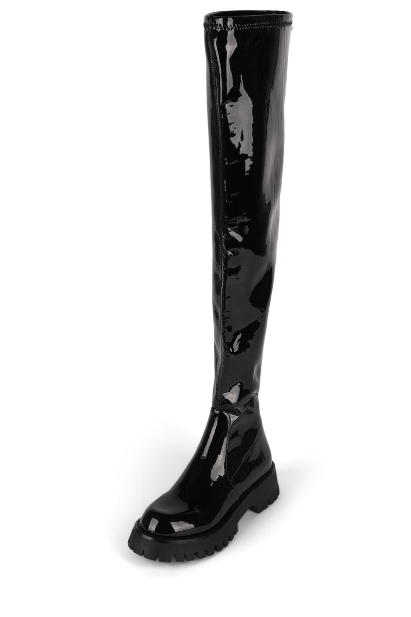 Black Jeffrey Campbell Break-Ok Women's Knee High Boots | 954-PMTNZU