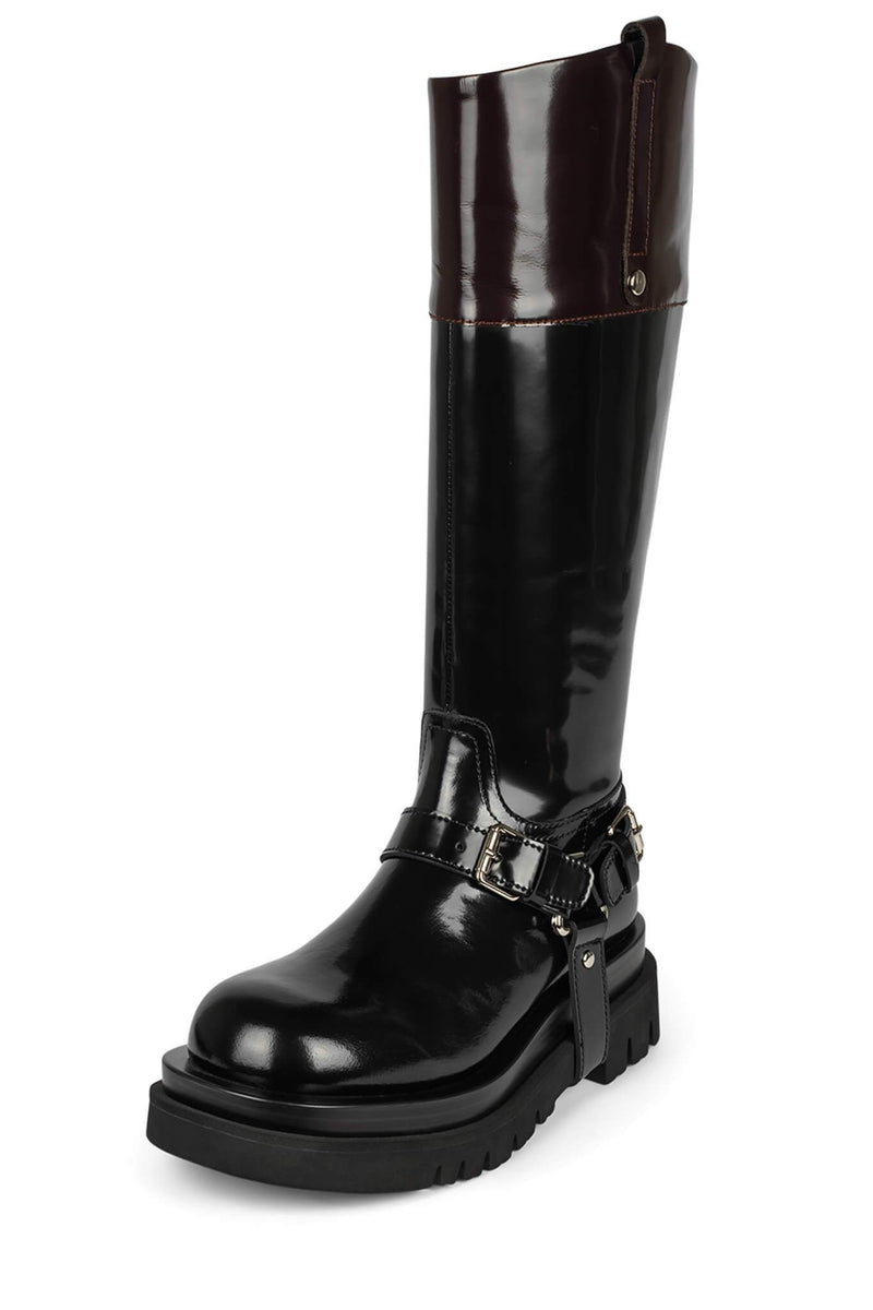 Black Jeffrey Campbell Friesian Women's Knee High Boots | 605-VNGPFY