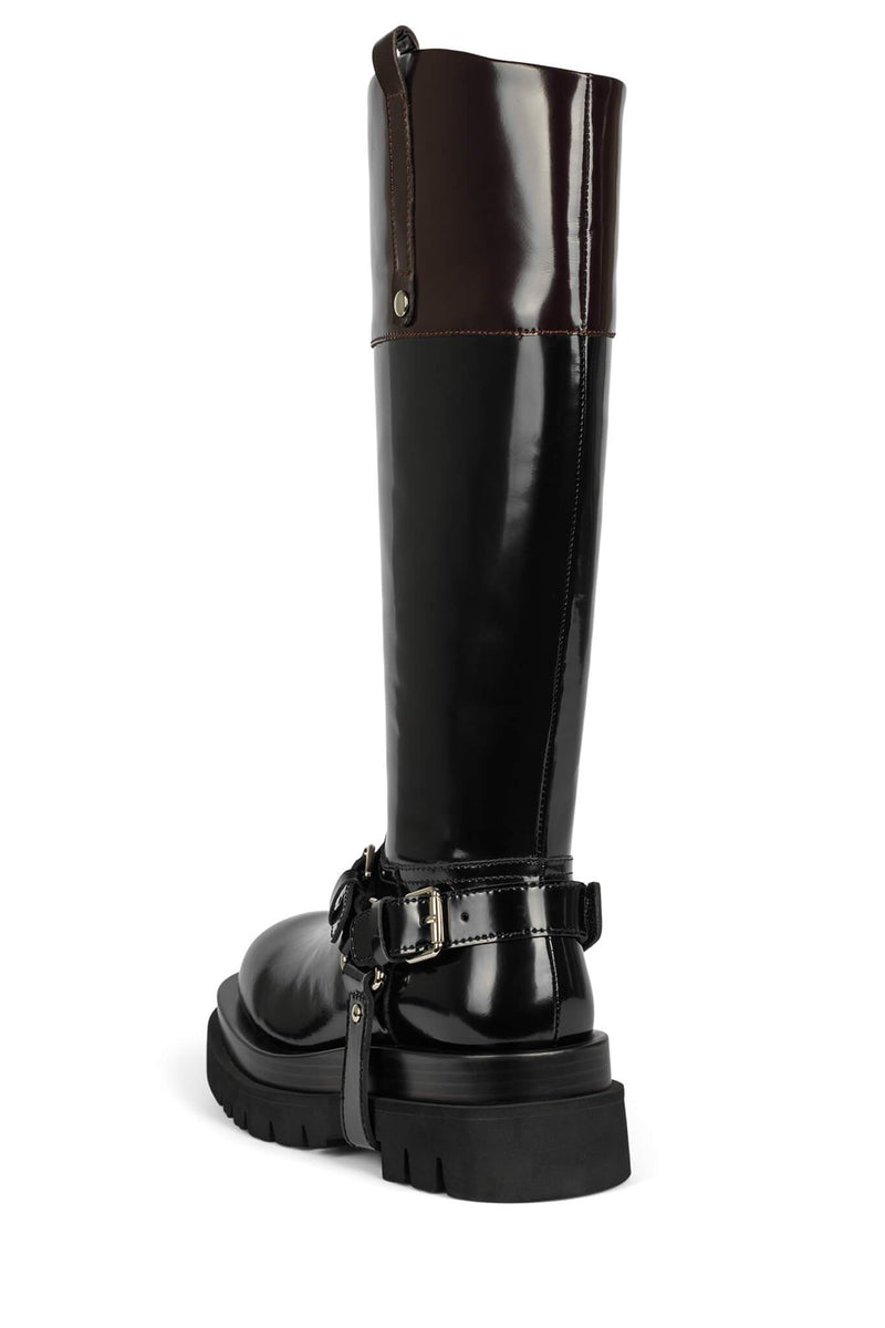 Black Jeffrey Campbell Friesian Women's Knee High Boots | 605-VNGPFY