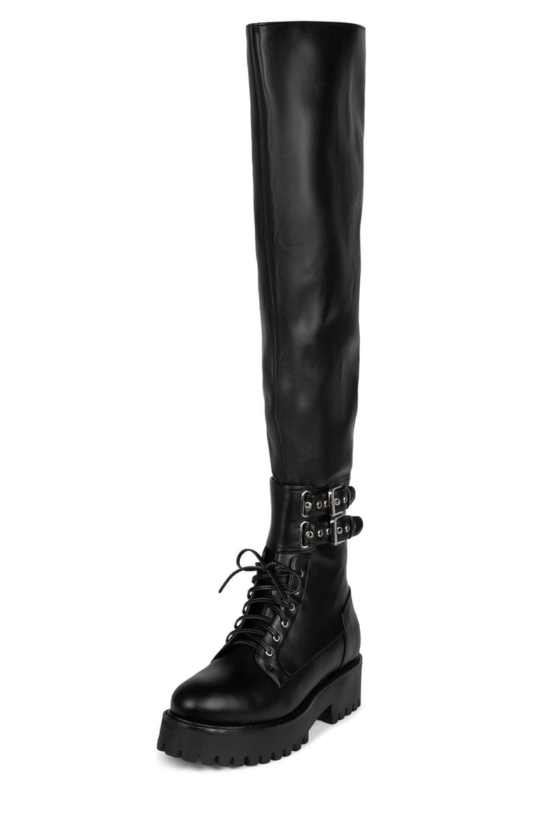 Black Jeffrey Campbell Ignite Women's Knee High Boots | 382-DIHCZY