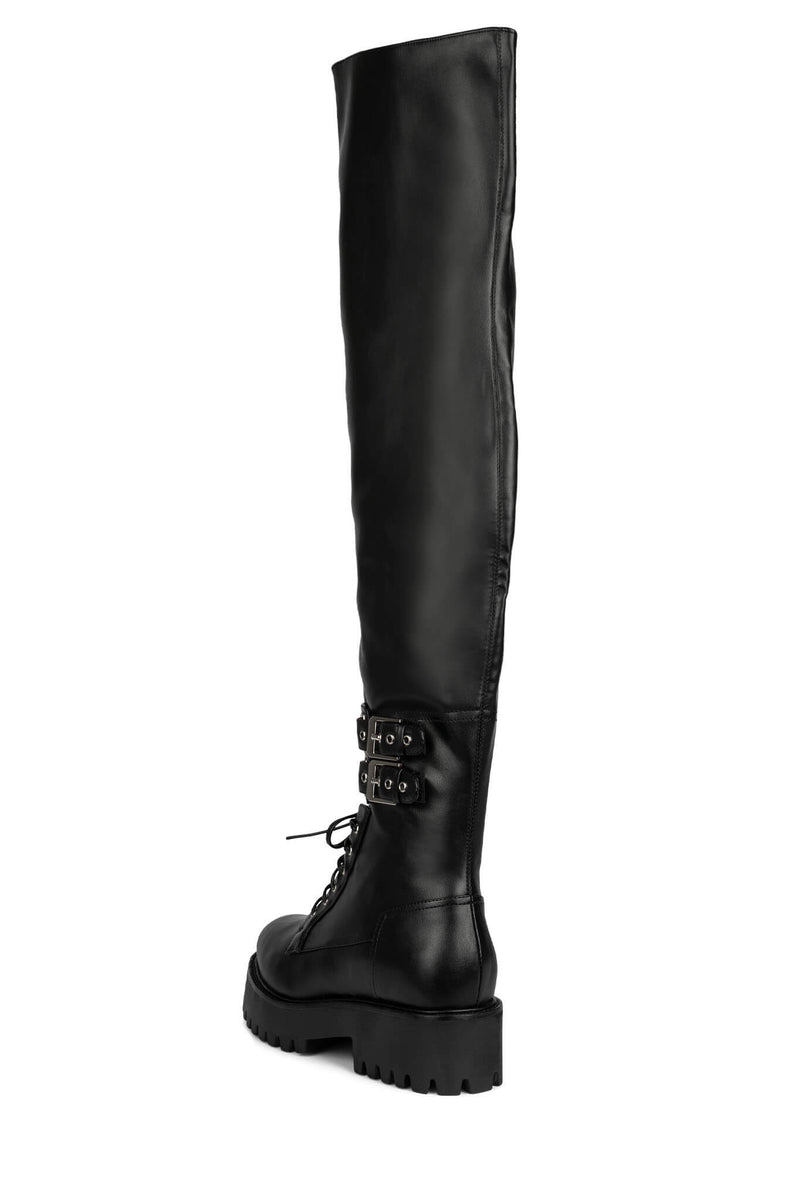 Black Jeffrey Campbell Ignite Women's Knee High Boots | 382-DIHCZY