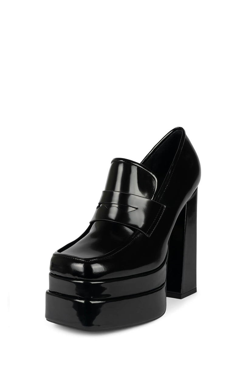 Black Jeffrey Campbell Laxed Women's Loafers | 765-YUQXJT