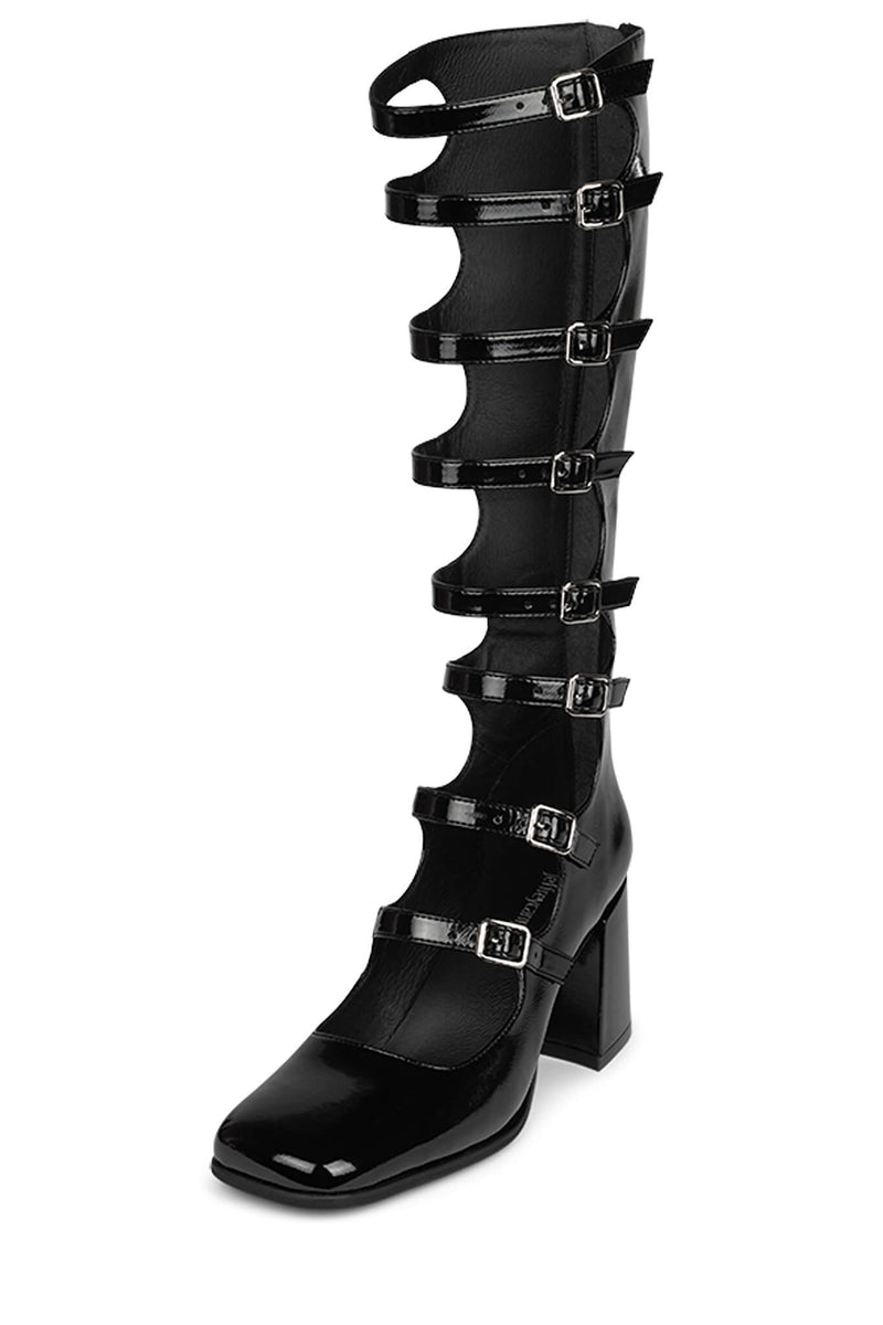 Black Jeffrey Campbell Monsieur Women's Knee High Boots | 254-YFTDSZ