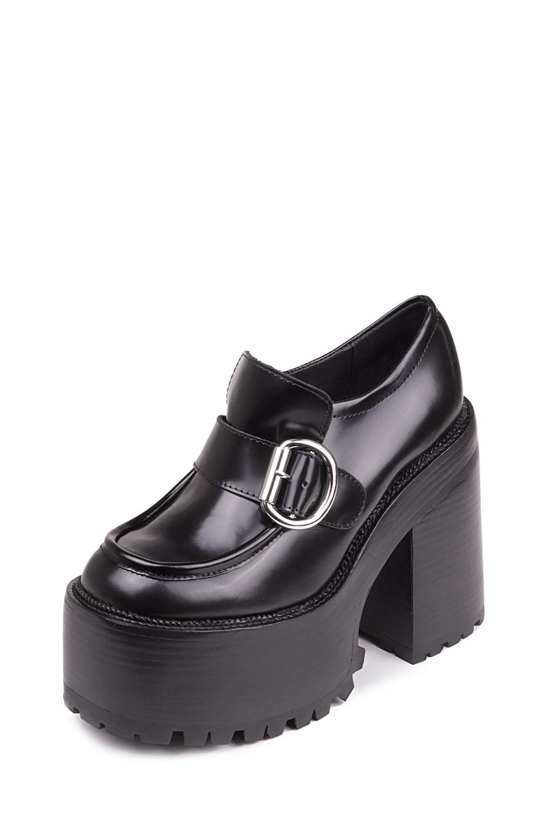 Black Jeffrey Campbell Offset Women's Loafers | 432-QSGZUC