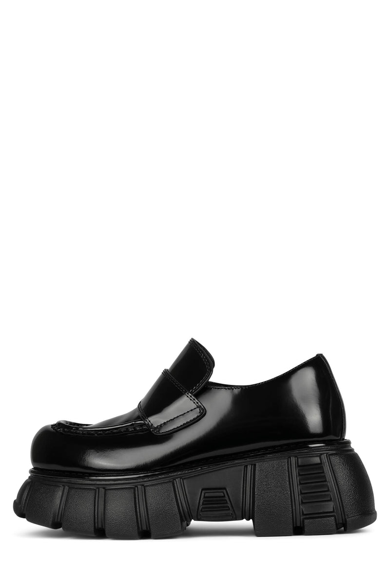 Black Jeffrey Campbell Shove Women\'s Loafers | 503-VFMAWL