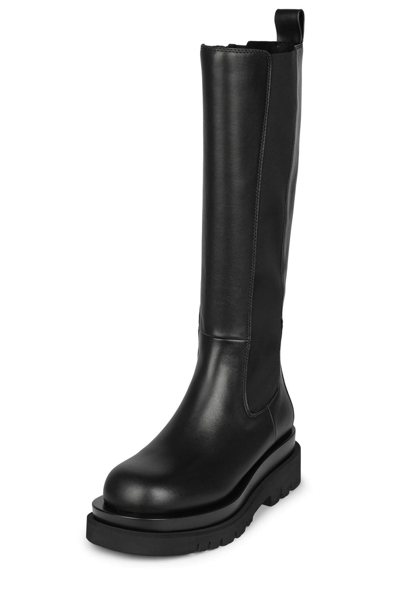 Black Jeffrey Campbell Tank-2kh Women's Knee High Boots | 061-FMRCDZ