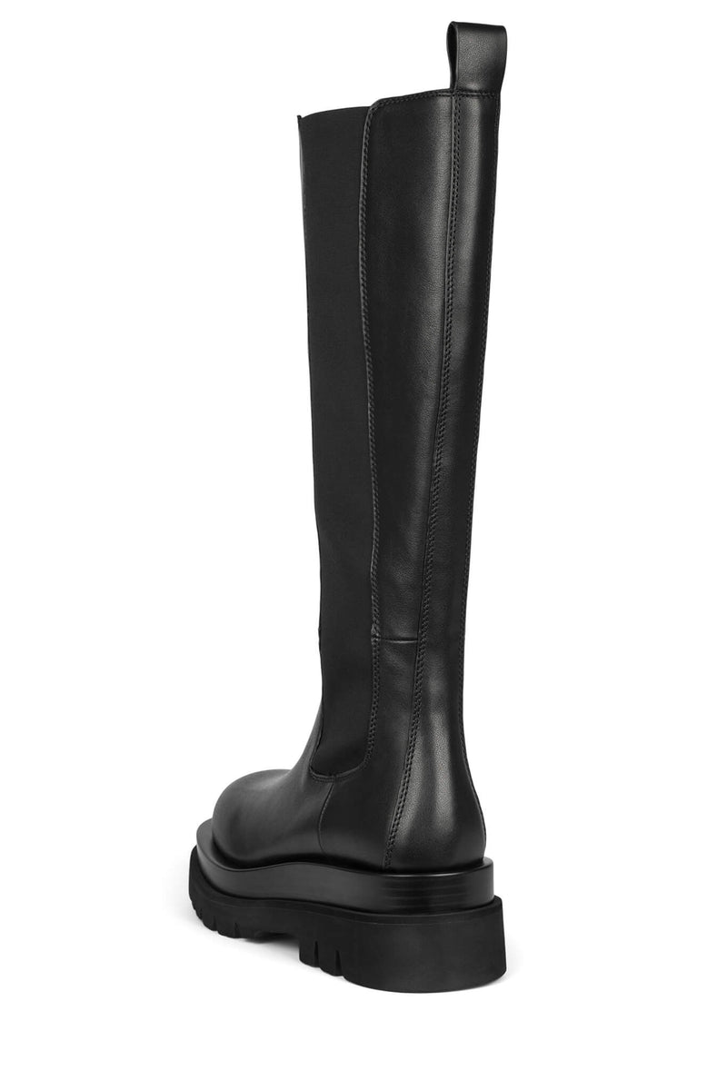 Black Jeffrey Campbell Tank-2kh Women's Knee High Boots | 061-FMRCDZ